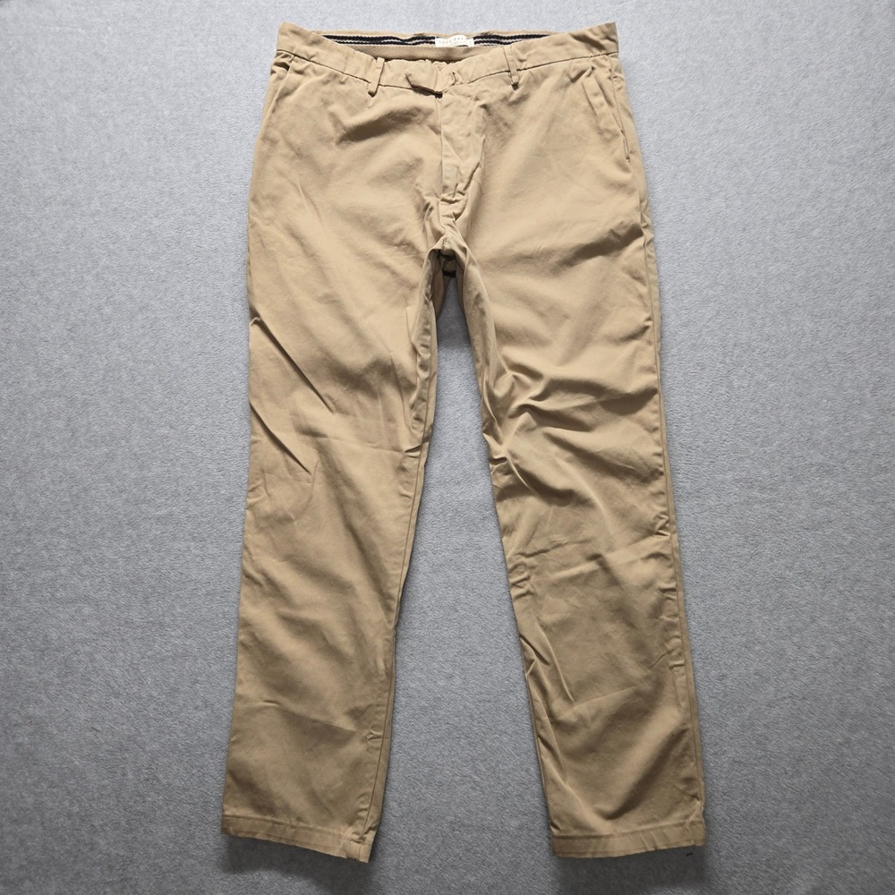 Luca Faloni Summer Chinos Mens 36 Khaki Tan Cotton Stretch Made in Italy Pants